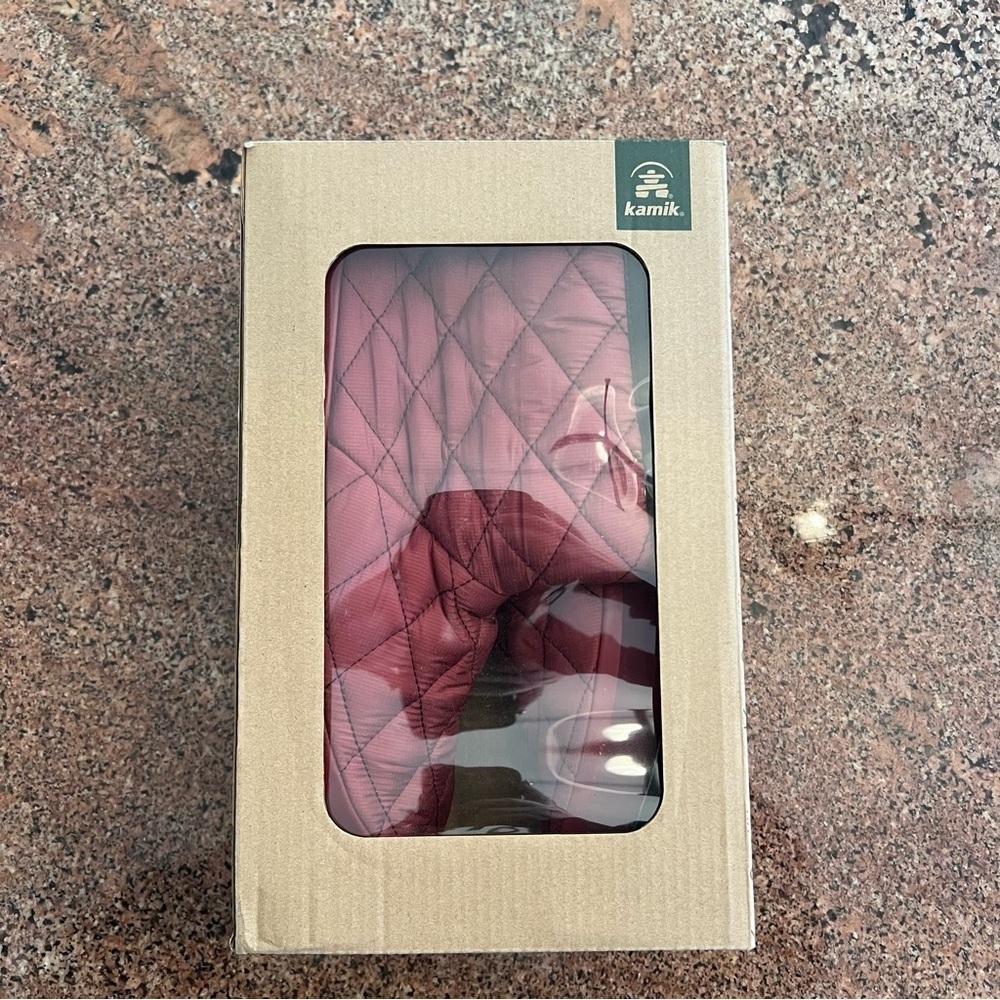 Kamik Quilted Red Slipper Boots